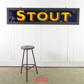 Stout Beer Enamel Sign