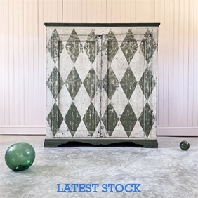 Harlequin Painted Italian Cupboard