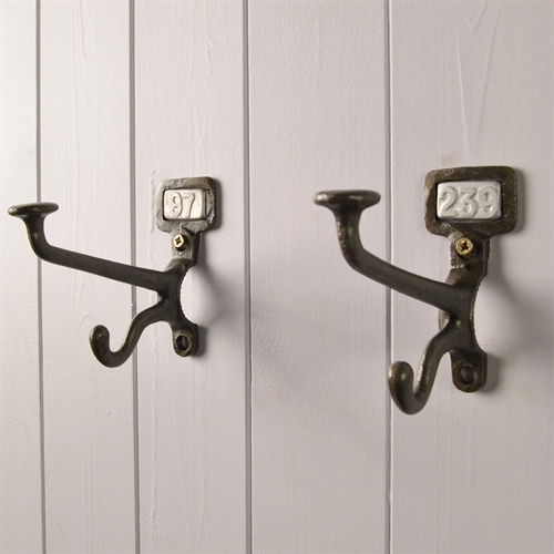 Vintage Numbered School Coat Hooks - Vintage Accessories - Original House