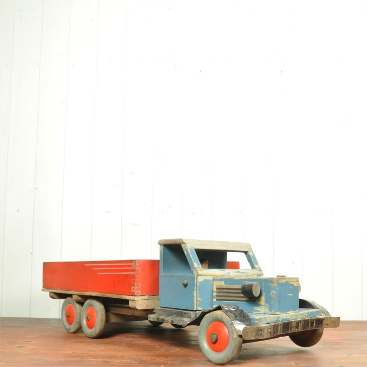 Vintage wooden toy trucks discount