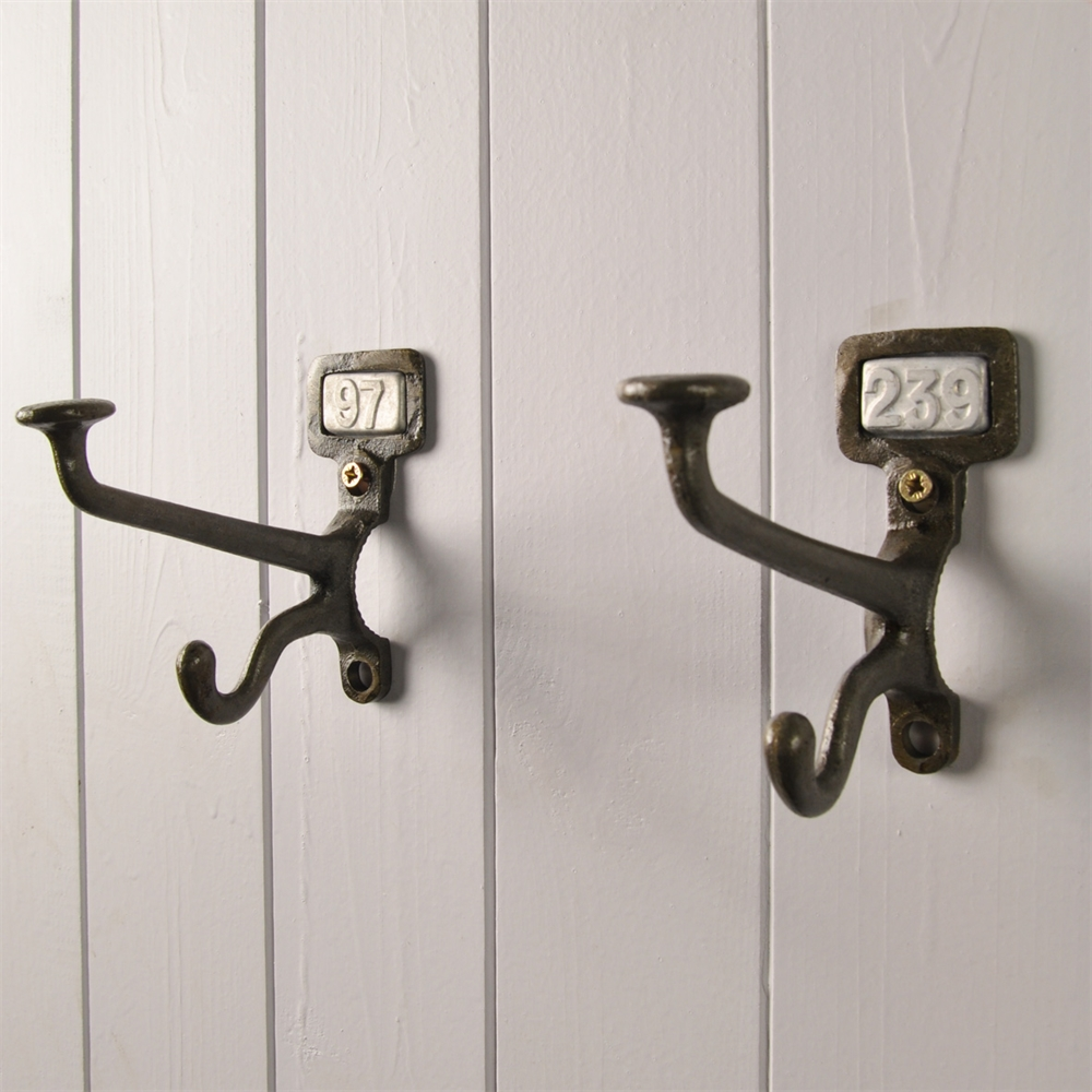 Vintage Numbered School Coat Hooks - Vintage Accessories