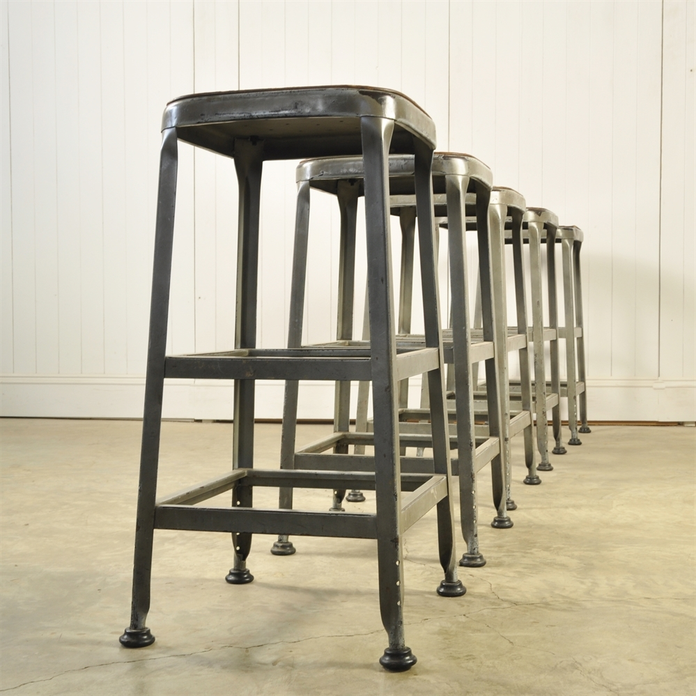 Vintage Factory Stools Original House Decorative Antiques