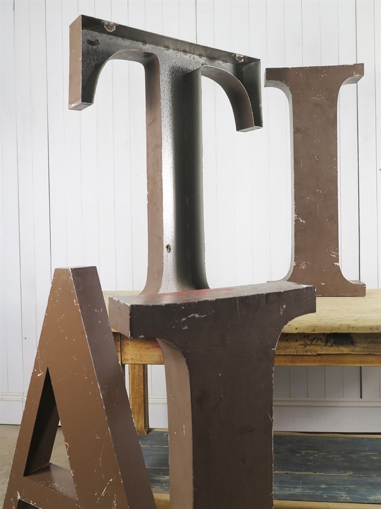 Large Reclaimed Metal Letters. Vintage Accessories Cirencester