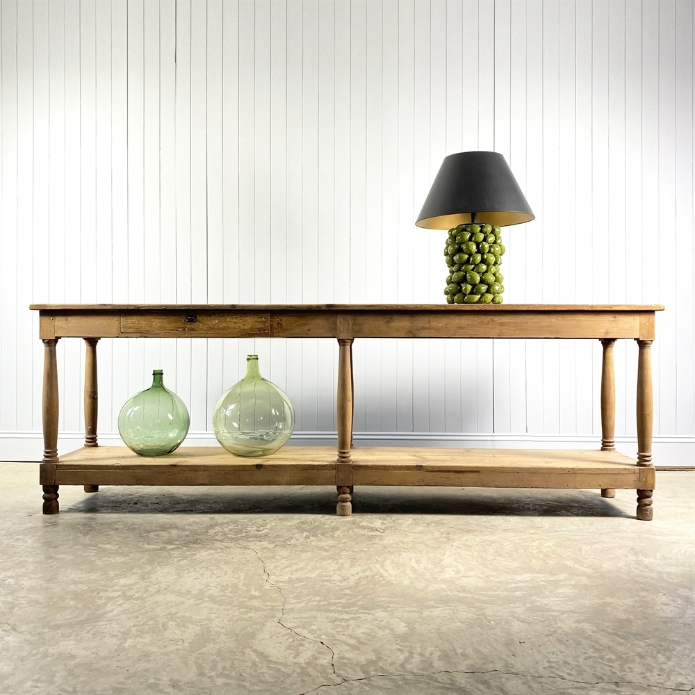 French Drapers Table Original colour and patina pine antique