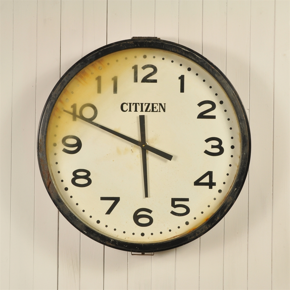 Vintage Citizen Japanese Factory Clock - Original House – Decorative  Antiques, Vintage Industrial Furniture and Lighting, Cotswolds.