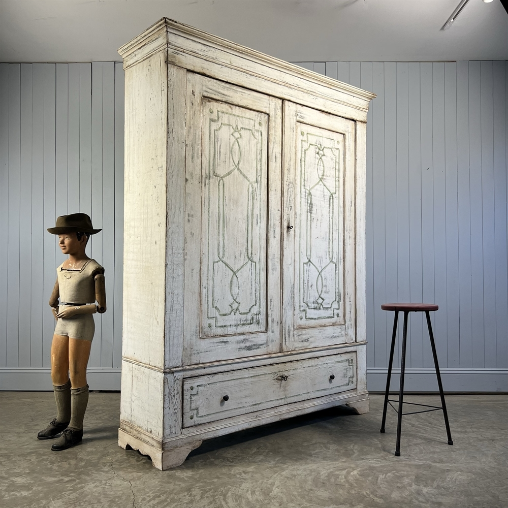 Painted Antique Italian Cupboard, We sourced this Late 19th Century