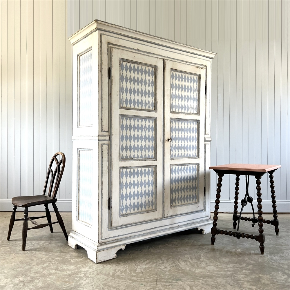 Elisa s Painted Cupboard Antique Italian Furniture grey and white