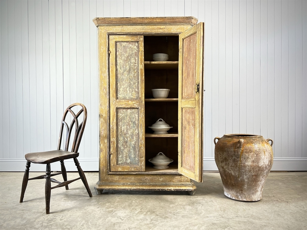 Painted Italian Cupboard, We believe this antique painted cupboard to