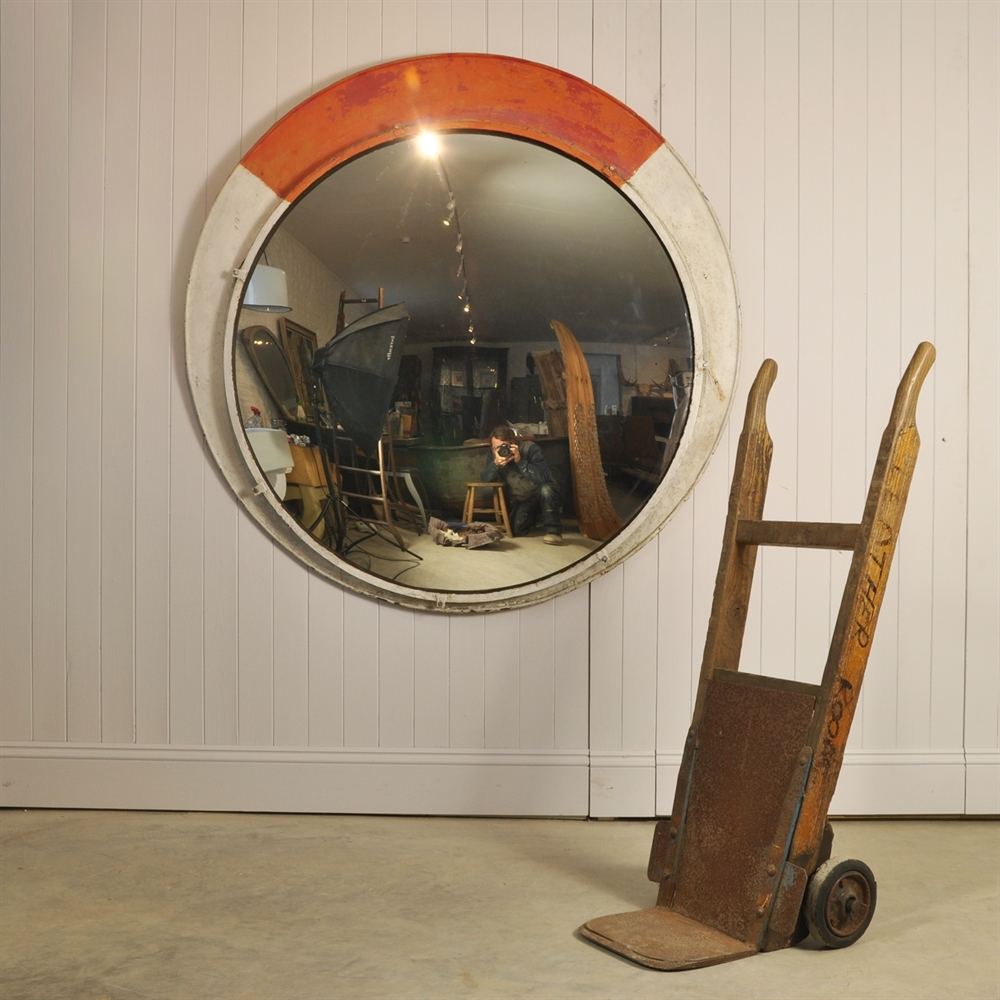 Huge Convex Railway Mirrors Original House Decorative Antiques