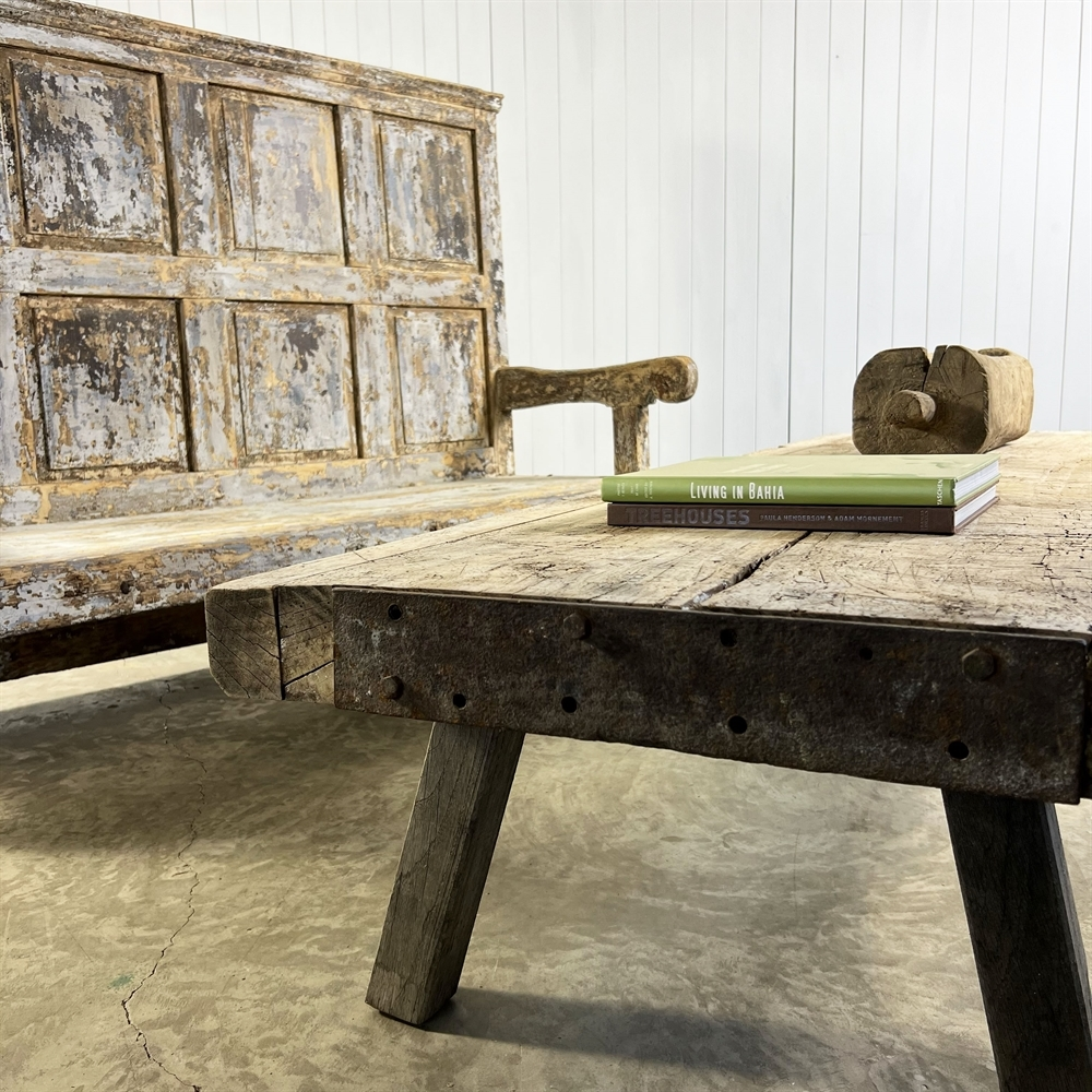 Antique bench table online