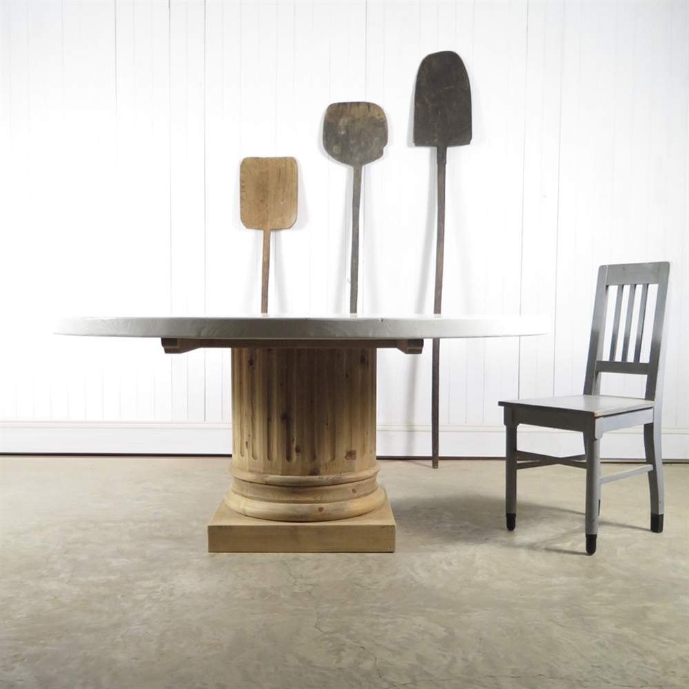 Column round cheap dining table