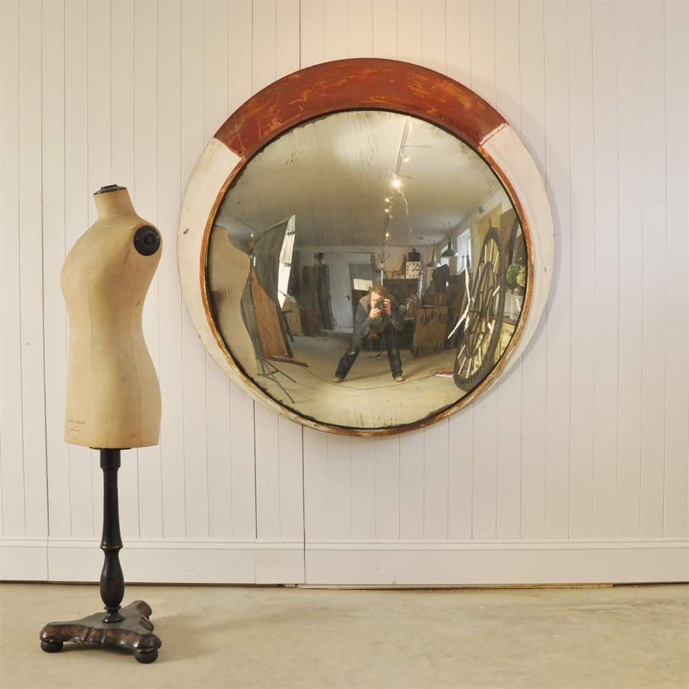 Huge Convex Railway Mirrors Original House Decorative Antiques