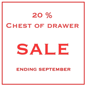 Summer Sale 20 % off Chest of Drawers