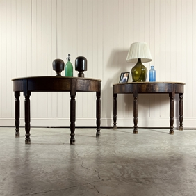 Pair of Demi Lune Tables