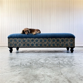 Italian Inspired Upholstered Bench / Footstool 