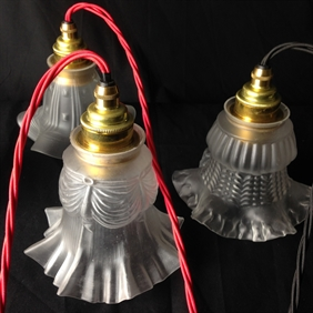 Upcycled Victorian Glass Light Shades