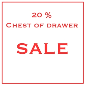 Summer Sale 20 % off Chest of Drawers