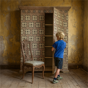 Hand Painted Italian Cupboard