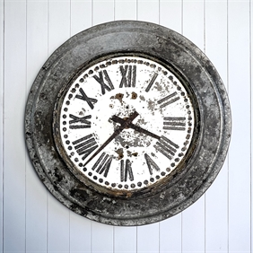 19th Century Zinc Tower Clock