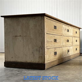 Pair of Linen Mill Bank of Drawers