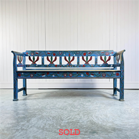 Folk Art Hungarian Bench