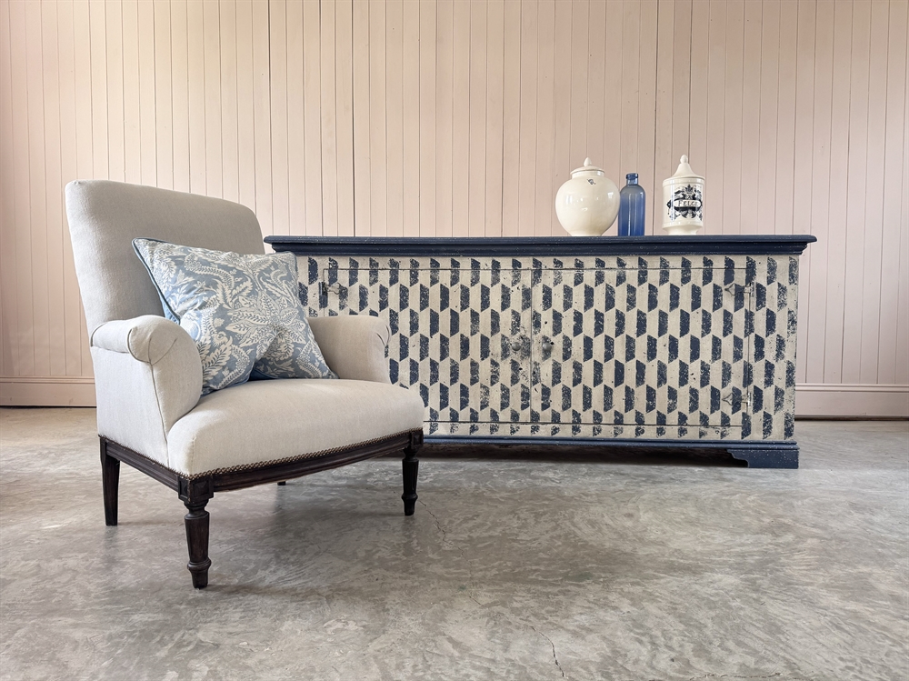Stiffkey Blue Chevron Sideboard - Image 6
