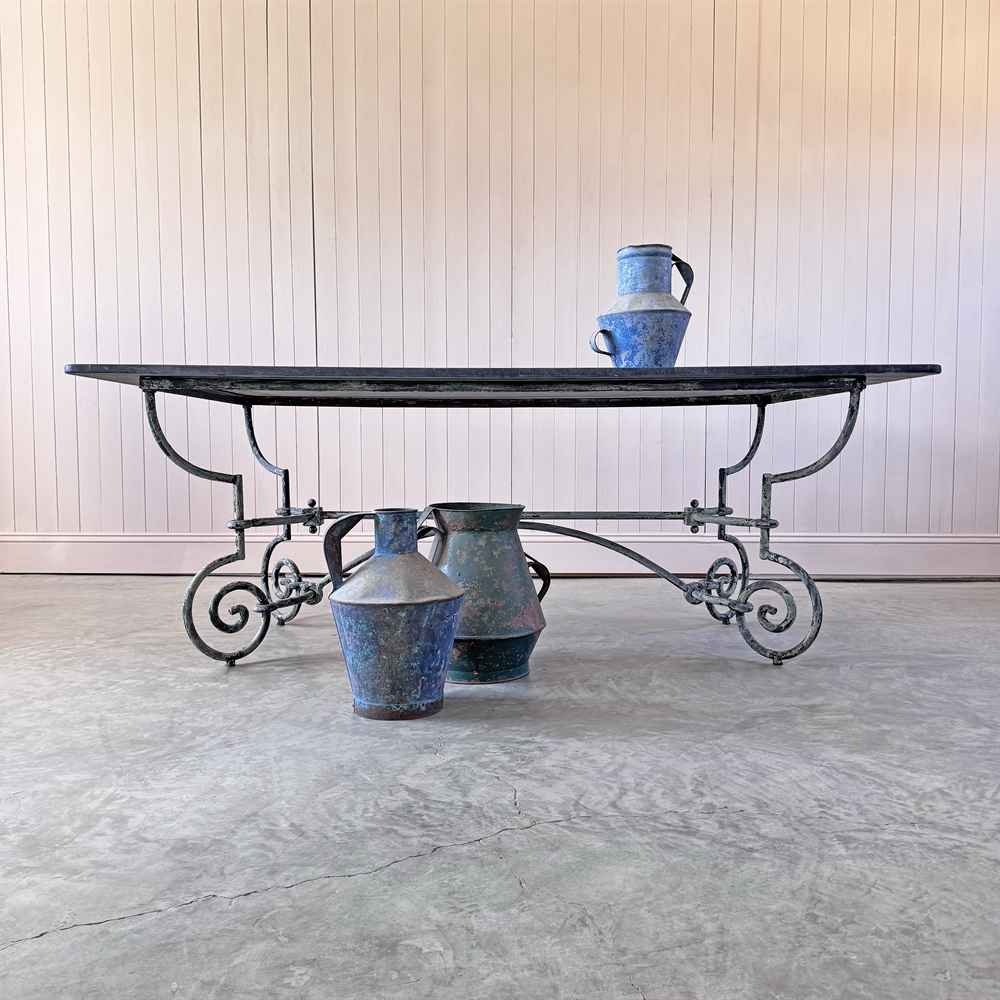 Iron and Slate Table