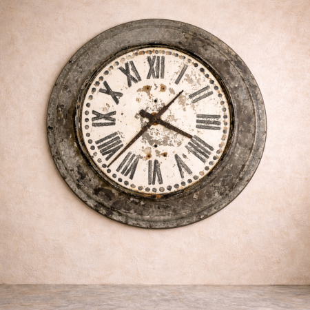 C19th Zinc Tower Clock