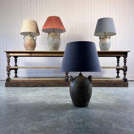 French Stoneware Jar Lamps
