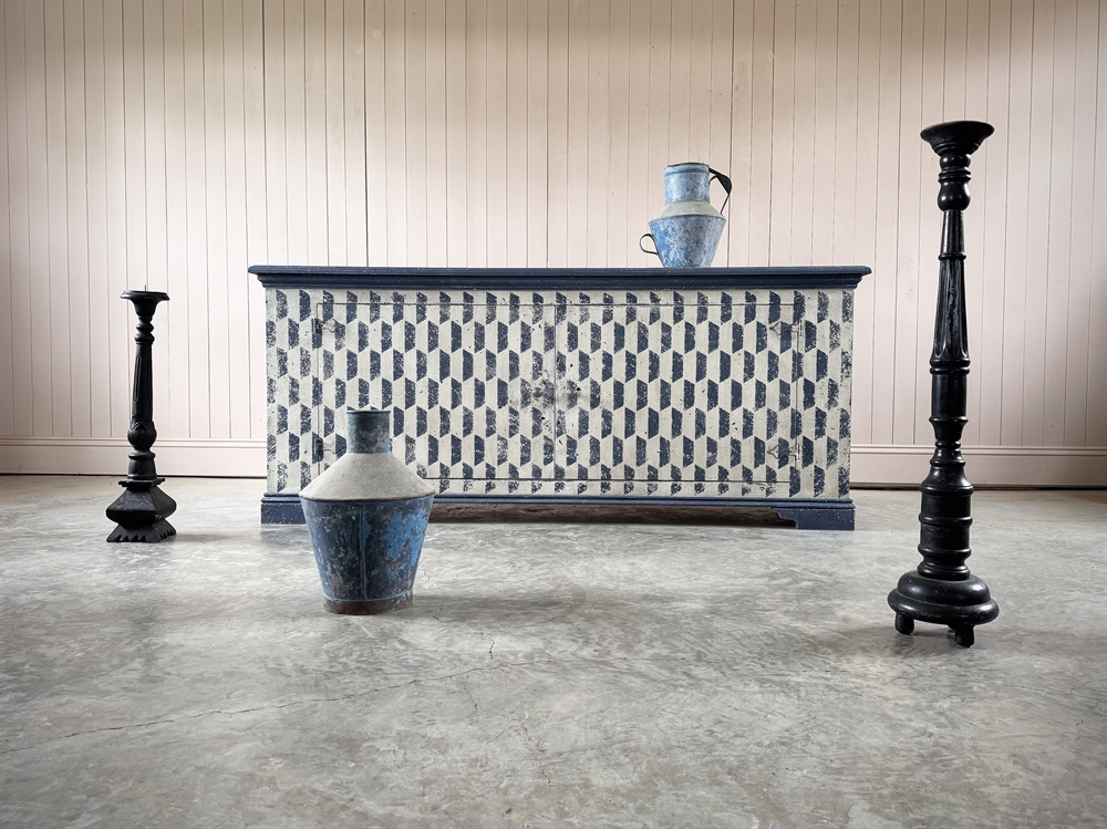 Stiffkey Blue Chevron Sideboard - Image 10