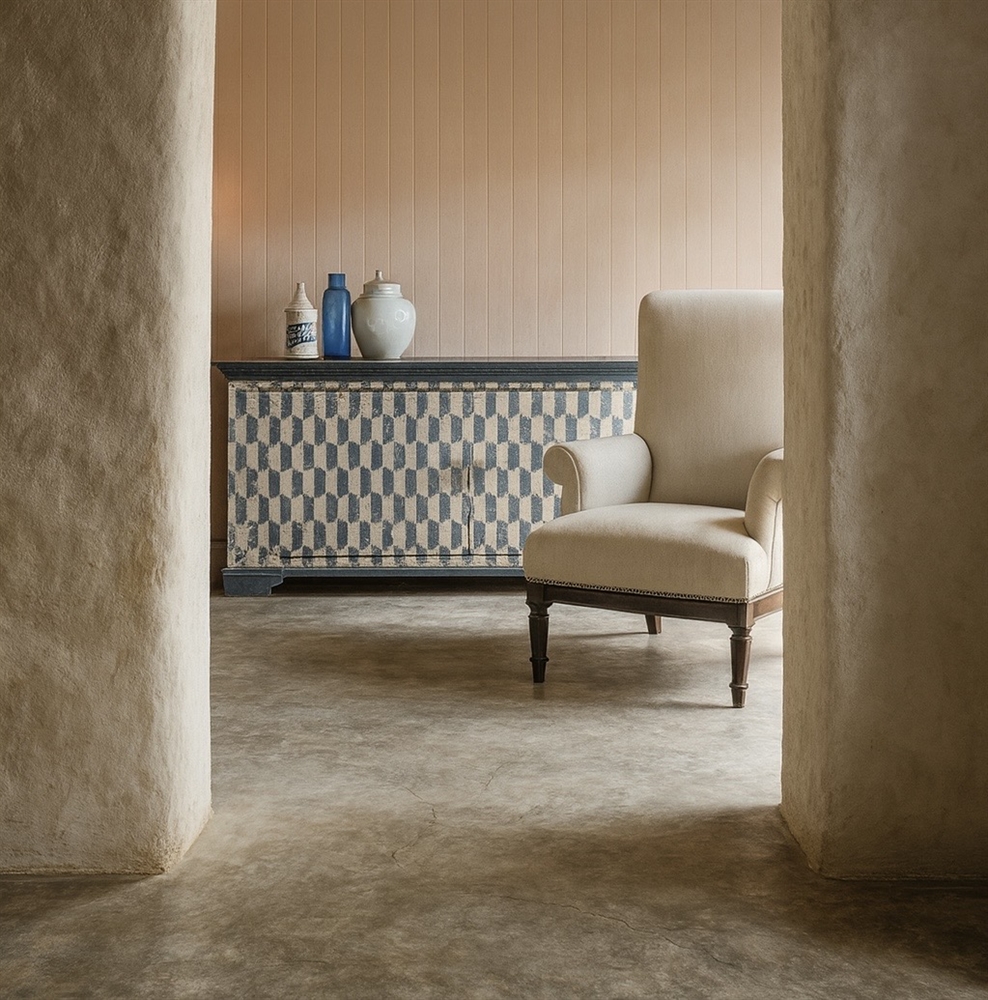 Stiffkey Blue Chevron Sideboard - Image 4