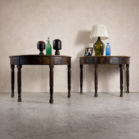 Pair of Demi Lune Tables