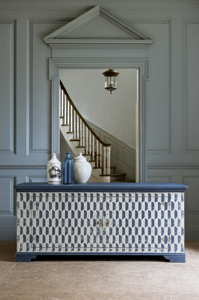 Stiffkey Blue Chevron Sideboard - Image 7