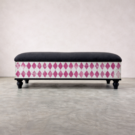 Pink Harlequin Bench