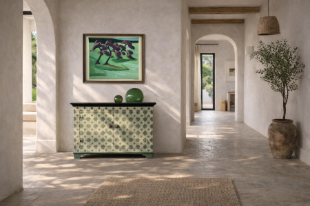 Calke Green Stars – Bespoke Painted Sideboard