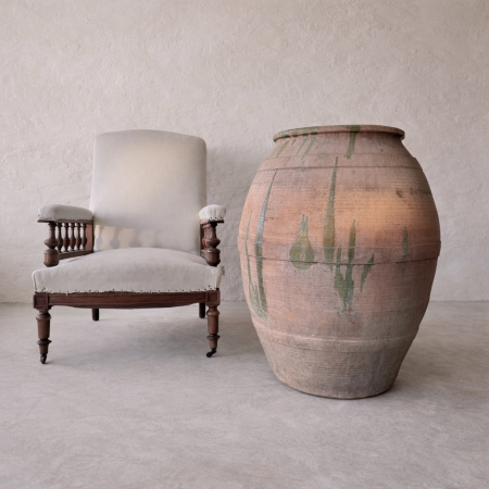 Antique Spanish Olive Pot