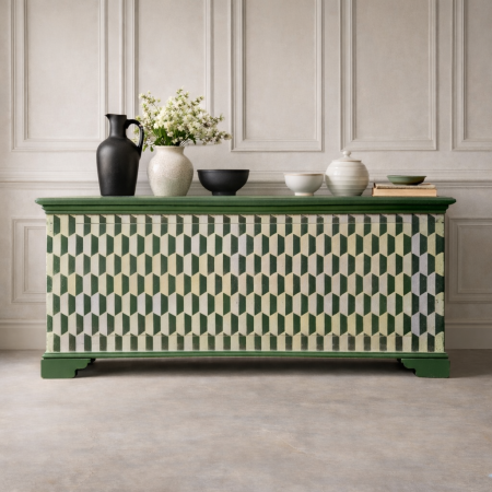 Bancha Green Chevron Sideboard