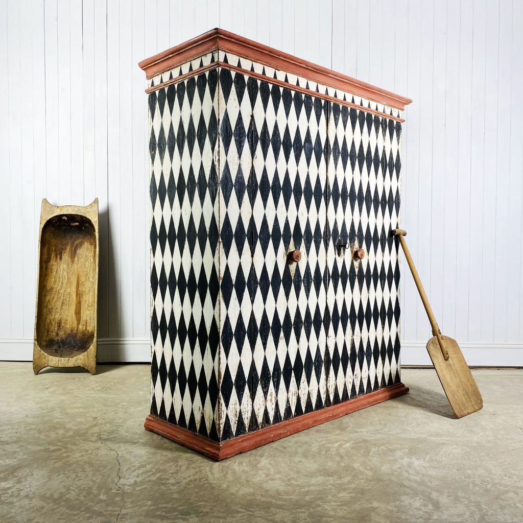 B & W Harlequin Cupboard